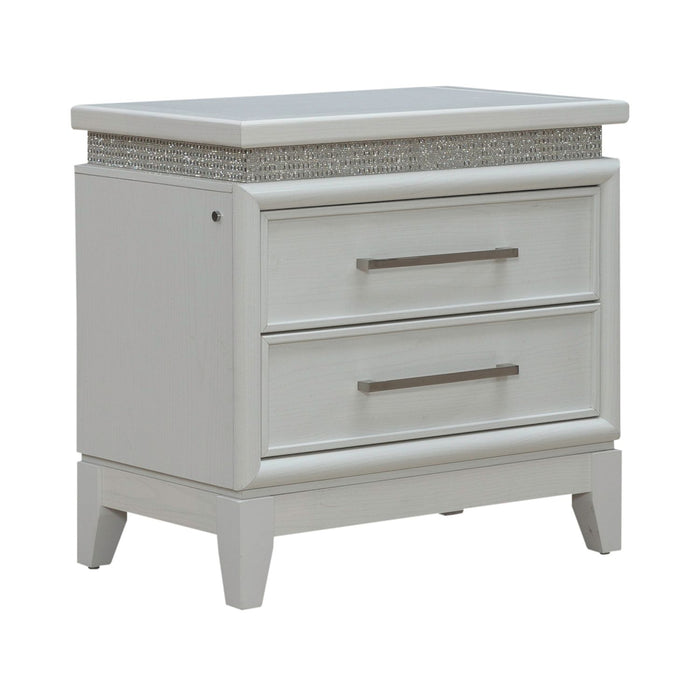 Reflections Nightstand w/ Lights and Charging Station - Plourde Furniture Co (Caribou, ME)