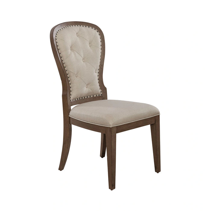 Americana Farmhouse Uph Tufted Back Side Chair image
