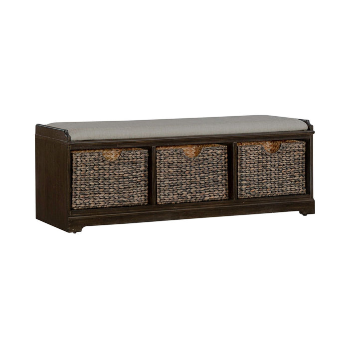 Mill Creek Wall Bench in Peppercorn - Plourde Furniture Co (Caribou, ME)
