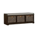 Mill Creek Wall Bench in Peppercorn - Plourde Furniture Co (Caribou, ME)