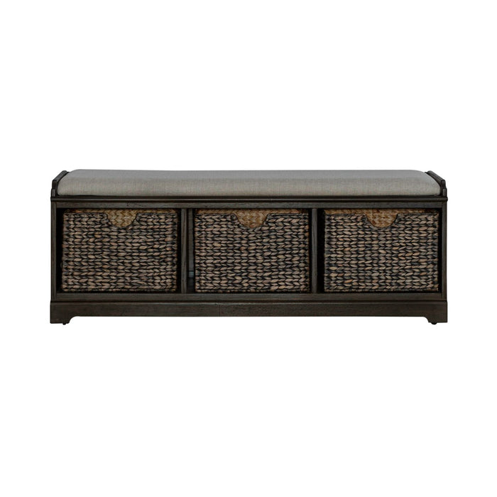 Mill Creek Wall Bench in Peppercorn - Plourde Furniture Co (Caribou, ME)