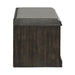 Mill Creek Wall Bench in Peppercorn - Plourde Furniture Co (Caribou, ME)