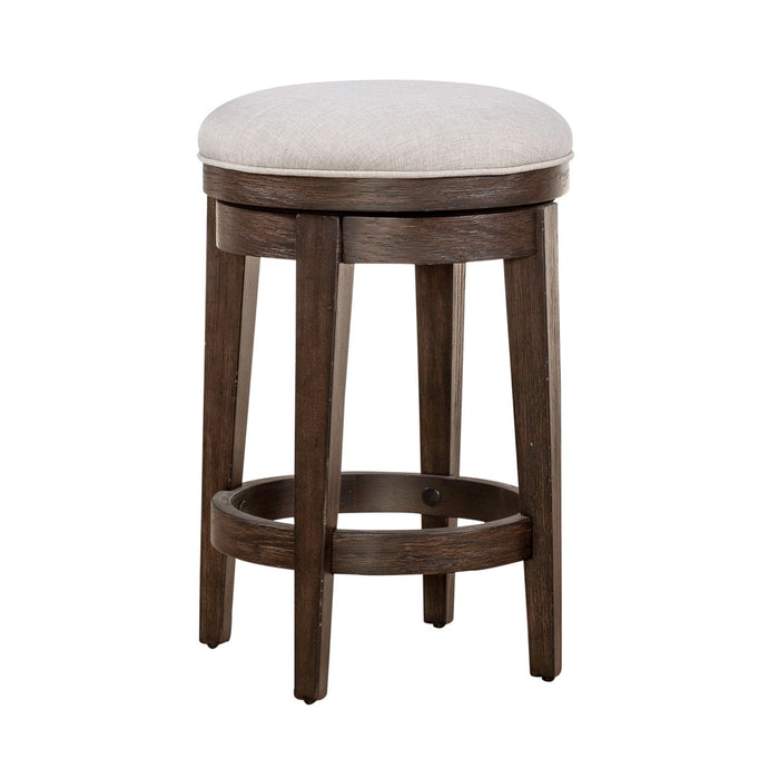 Mill Creek Console Swivel Stool in Peppercorn - Plourde Furniture Co (Caribou, ME)