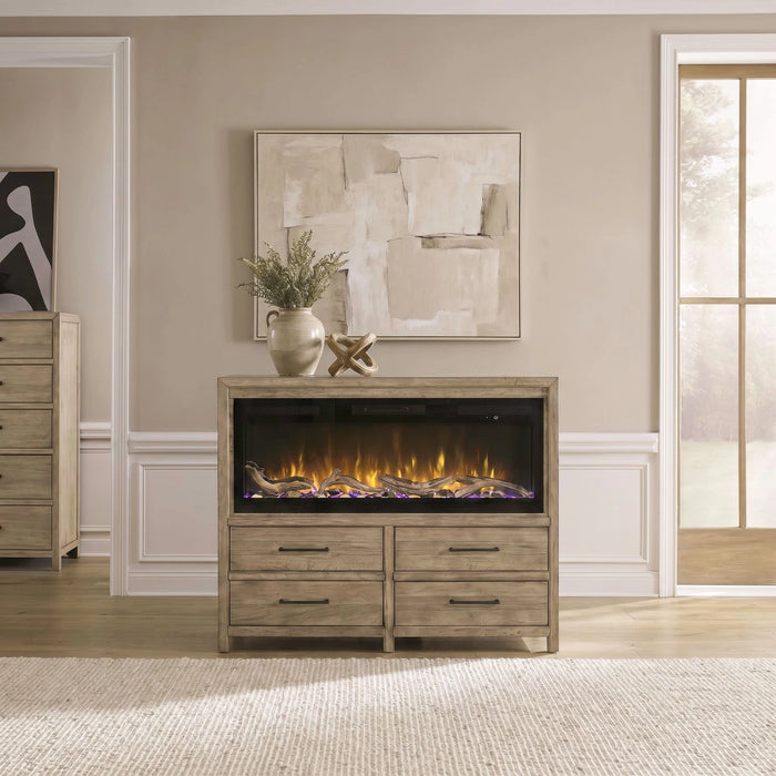 Fireplace TV Consoles 780 54 Inch Chest w/ Driftwood Fire FTSD image