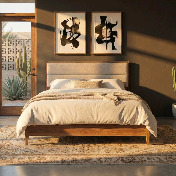 Century Modern Uph Platform Bed image