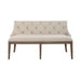 Americana Farmhouse Uph Shelter Dining Bench in Dusty Taupe & Black image