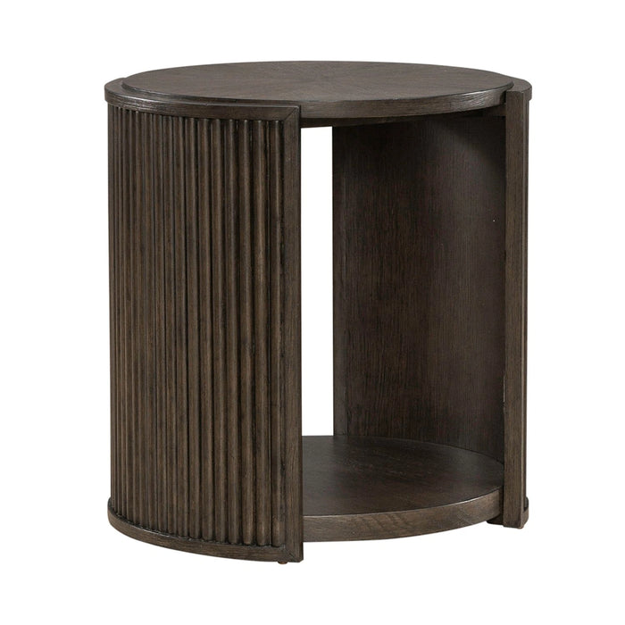 City View Round End Table in Coffee Bean image