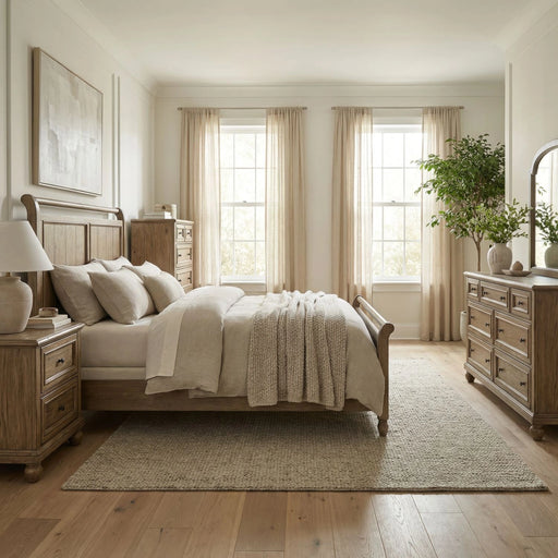 Homestead Haven Sleigh Bed, Dresser & Mirror, Chest, Night Stand image
