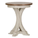 Farmhouse Reimagined Round Chair Side Table in Antique White image