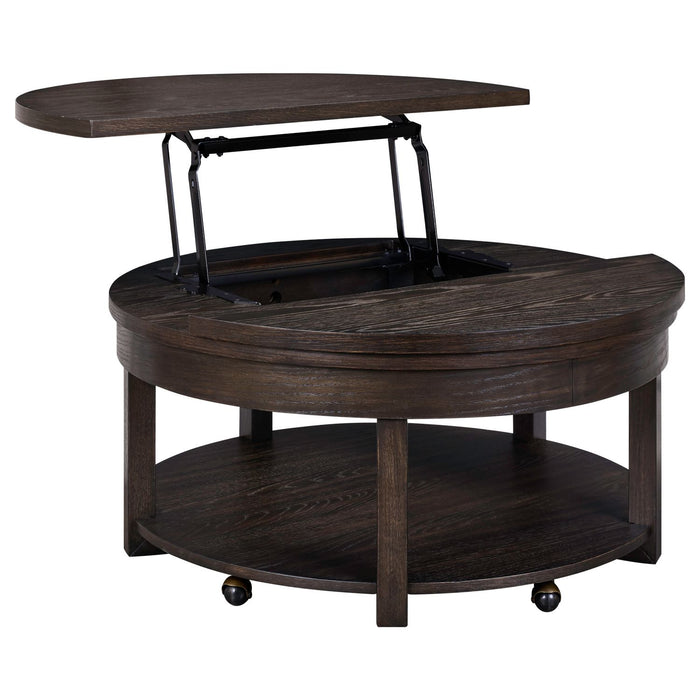 Weston Round Lift Top Cocktail Table - Plourde Furniture Co (Caribou, ME)