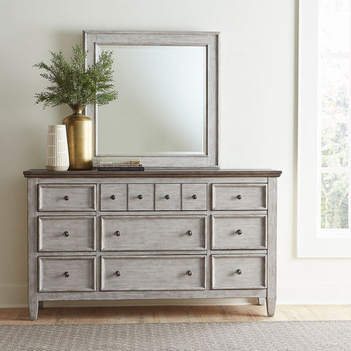 Heartland King Opt Panel Bed, Dresser & Mirror - Plourde Furniture Co (Caribou, ME)