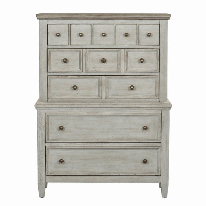 Heartland Queen Panel Bed, Dresser & Mirror, Chest - Plourde Furniture Co (Caribou, ME)