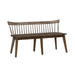 Midland Falls Spindle Back Bench in Rustic Brown - Plourde Furniture Co (Caribou, ME)