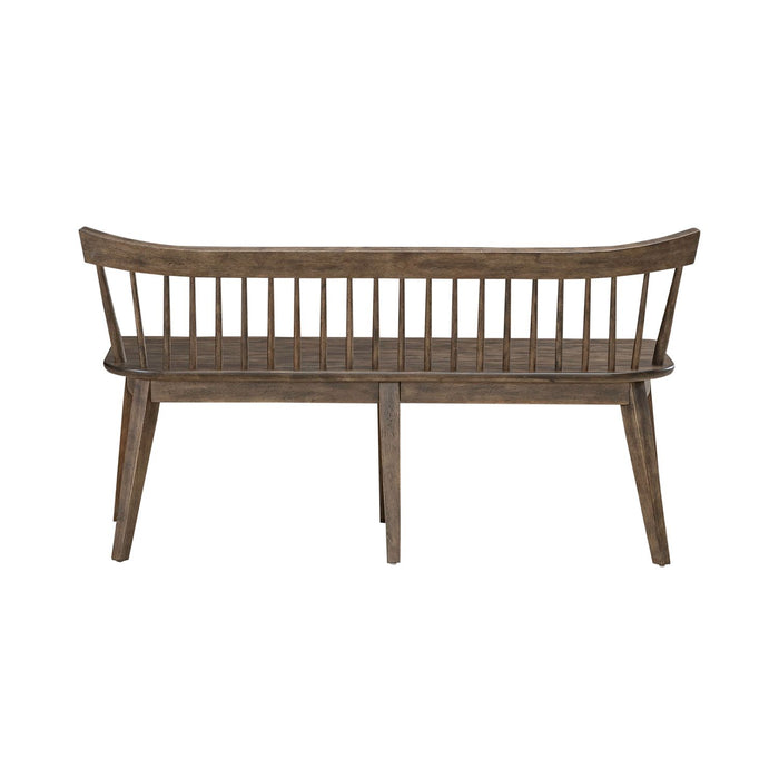 Midland Falls Spindle Back Bench in Rustic Brown - Plourde Furniture Co (Caribou, ME)