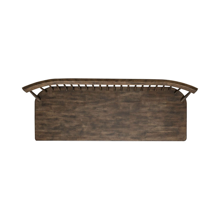 Midland Falls Spindle Back Bench in Rustic Brown - Plourde Furniture Co (Caribou, ME)