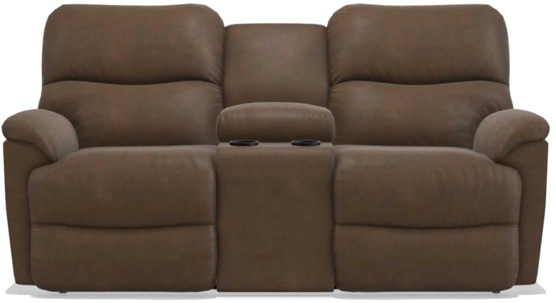 La-Z-Boy Trouper PowerRecline La-Z-Time Whiskey Reclining Loveseat with Console