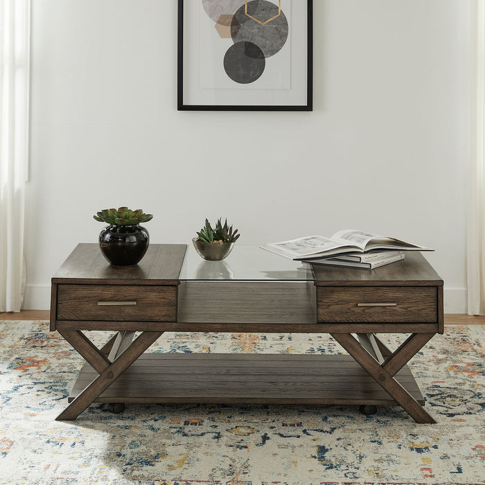 Lennox Display Cocktail Table in Brown image