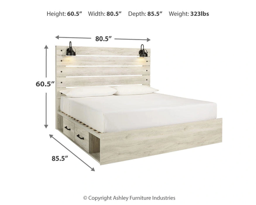 Cambeck Bed with 4 Storage Drawers