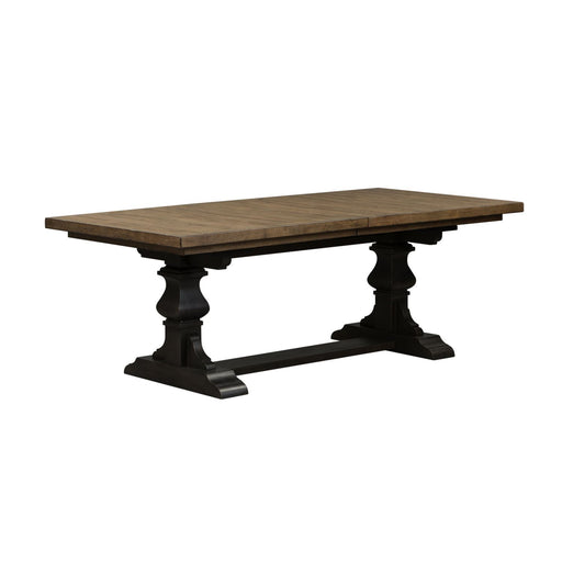 Harvest Home 5 Piece Trestle Table Set - Plourde Furniture Co (Caribou, ME)