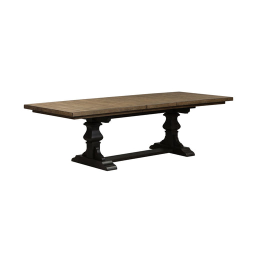 Harvest Home 6 Piece Trestle Table Set - Plourde Furniture Co (Caribou, ME)