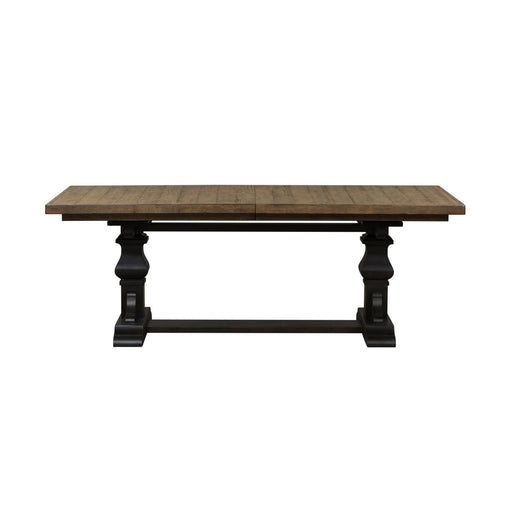 Harvest Home Trestle Dining Table in Chalkboard - Plourde Furniture Co (Caribou, ME)