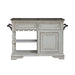 Magnolia Manor Bar Cart in Antique White & Weathered Bark EST SHIP TIME APPX 4 WEEKS image