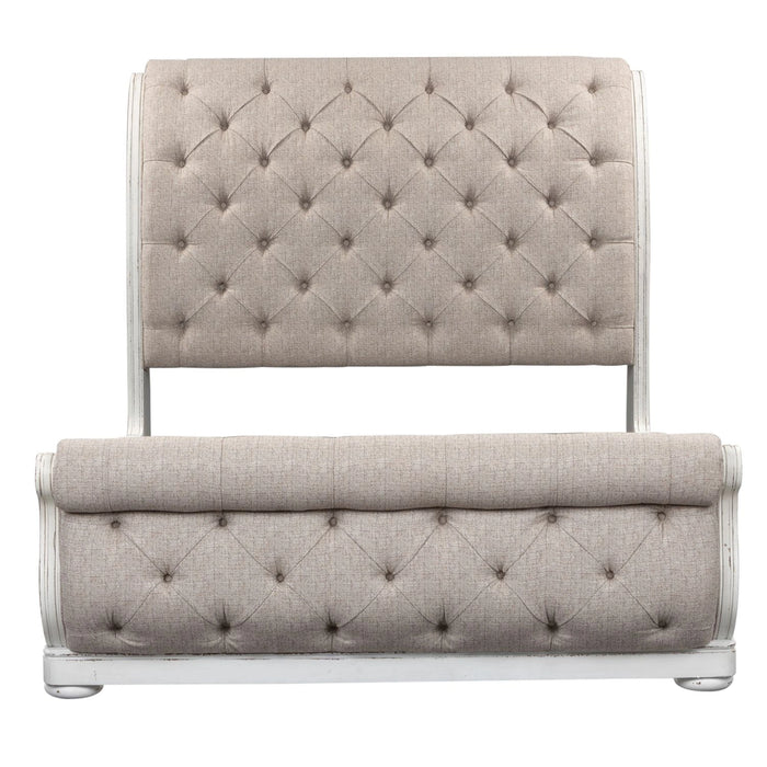 Magnolia Manor King California Upholstered Sleigh Bed, Dresser & Mirror, Night Stand image