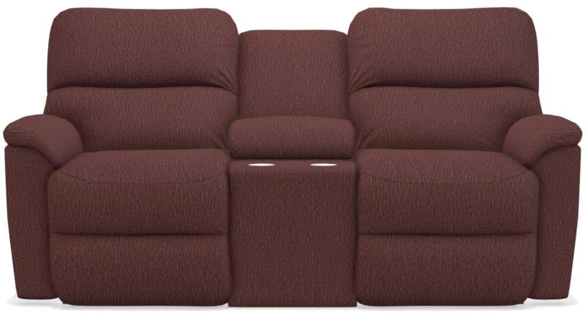 La-Z-Boy Brooks Burgundy Reclining Loveseat With Console