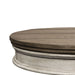 Heartland Round Pedestal Chair Side Table in Antique White image