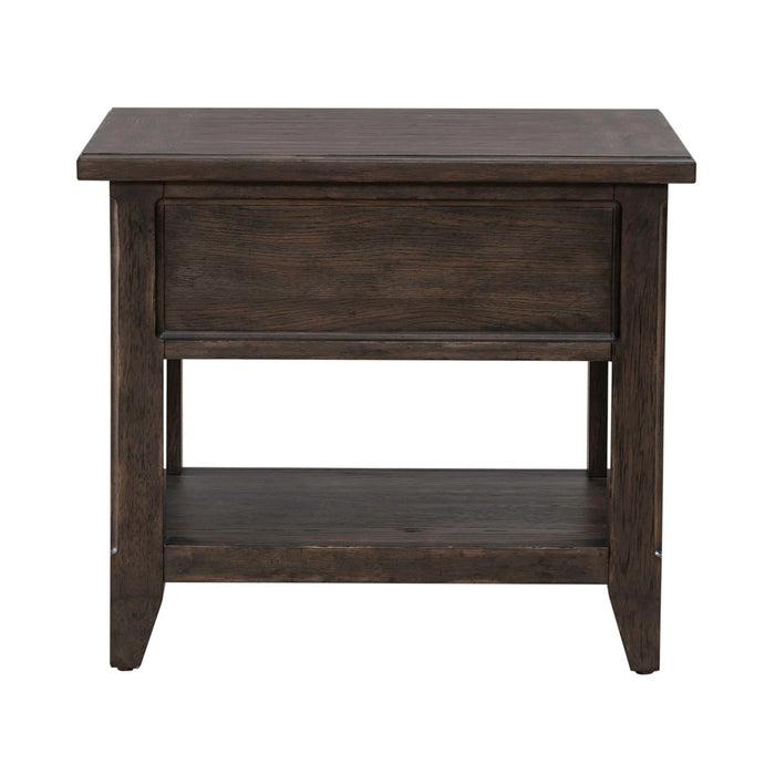 Paradise Valley Rectangular End Table in Saddle Brown image