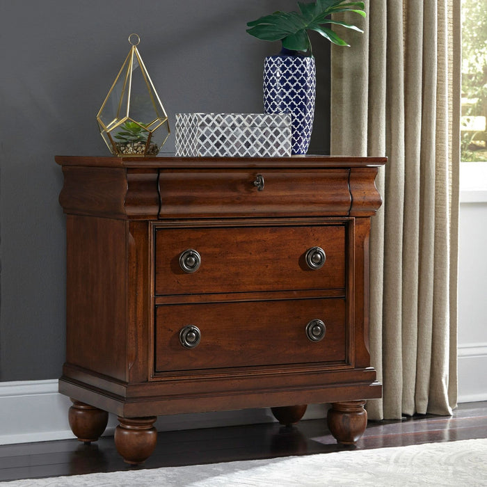 Rustic Traditions 3 Drawer Nightstand in Rustic Cherry image