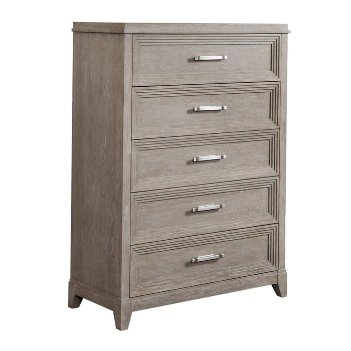 Belmar King Uph Bed, Dresser & Mirror, Chest, Night Stand