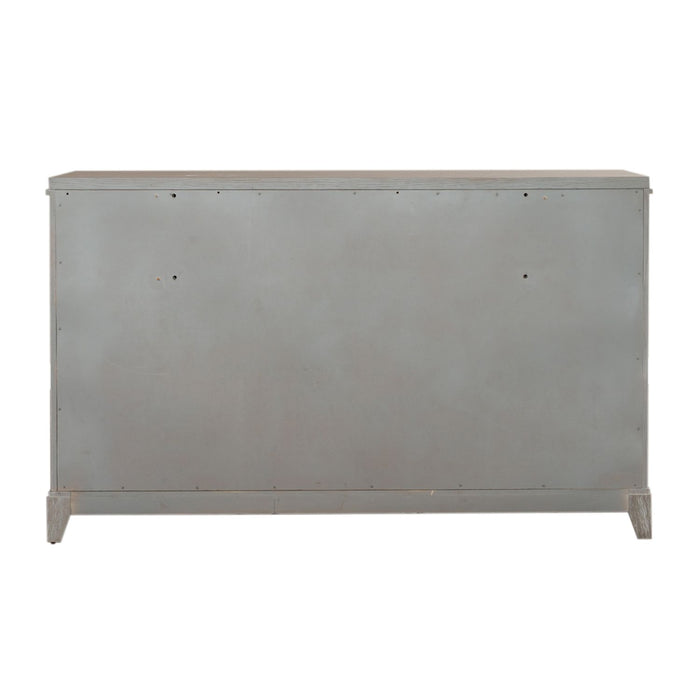 Belmar 8 Drawer Dresser in Washed Taupe and Silver Champagne - Plourde Furniture Co (Caribou, ME)