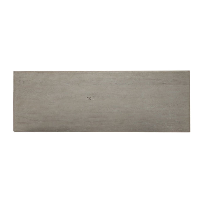 Belmar 9 Drawer Bureau Dresser in Washed Taupe and Silver Champagne - Plourde Furniture Co (Caribou, ME)