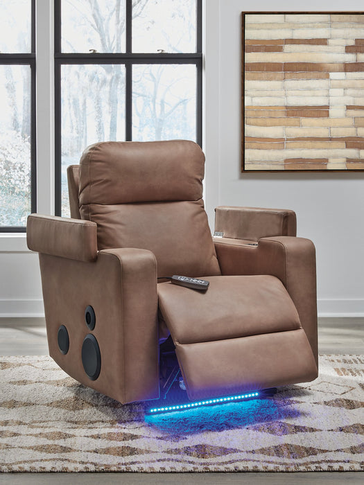 Lorrenton Power Glider Recliner with Audio System - Plourde Furniture Co (Caribou, ME)