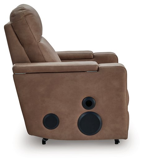 Lorrenton Power Glider Recliner with Audio System - Plourde Furniture Co (Caribou, ME)