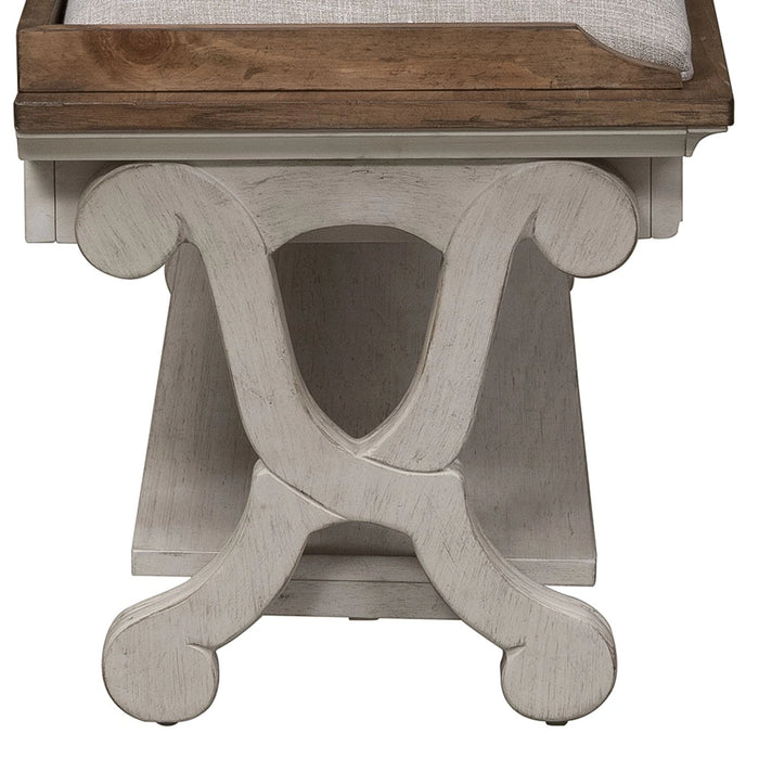 Farmhouse Reimagined Bed Bench in Antique White image