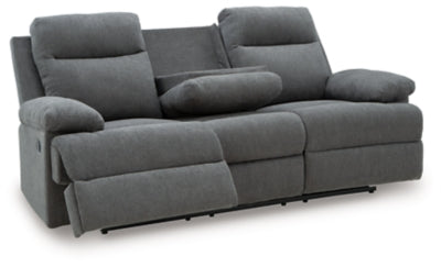 Side-Swipe Reclining Sofa with Drop Down Table - Plourde Furniture Co (Caribou, ME)