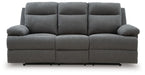 Side-Swipe Reclining Sofa with Drop Down Table - Plourde Furniture Co (Caribou, ME)