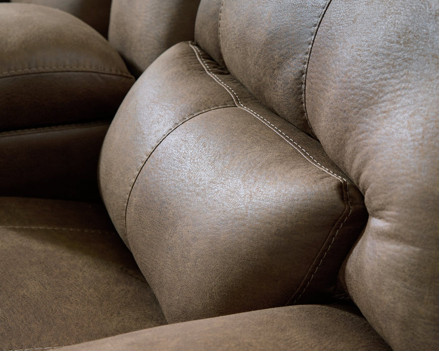 Beckley Place Power Reclining Loveseat with Console - Plourde Furniture Co (Caribou, ME)