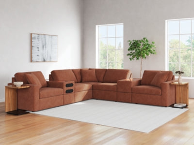 Modmax Balanced Sectional with Audio and Storage Consoles - Plourde Furniture Co (Caribou, ME)