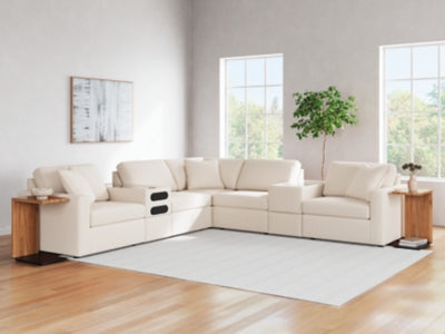 Modmax Balanced Sectional with Audio and Storage Consoles - Plourde Furniture Co (Caribou, ME)