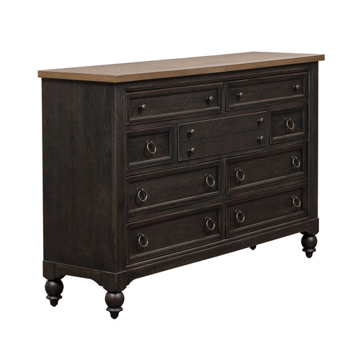 Americana Farmhouse 9 Drawer Dresser in Black image
