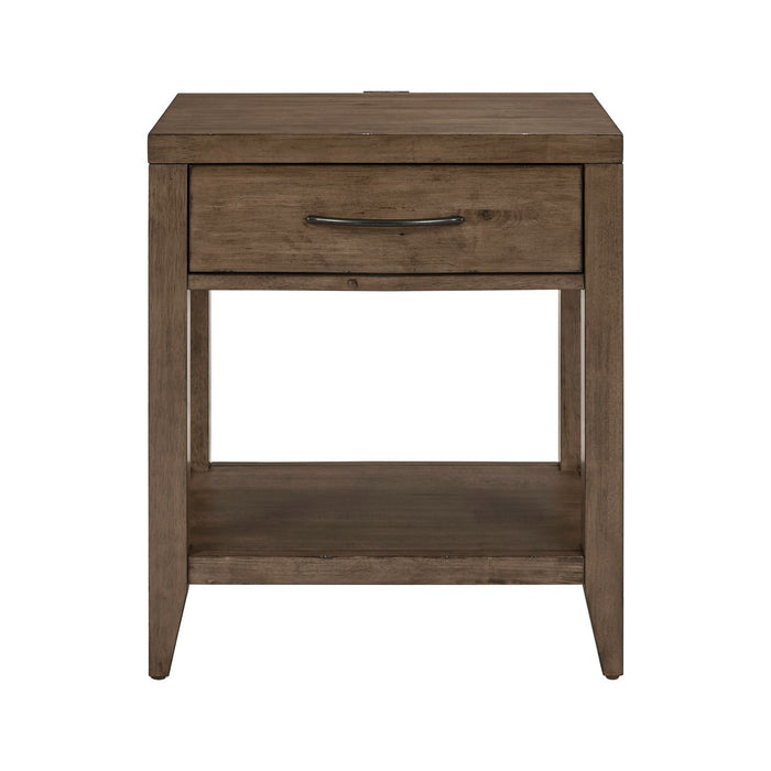 Shaker Lakes Open Nightstand w/ Charging Station - Plourde Furniture Co (Caribou, ME)