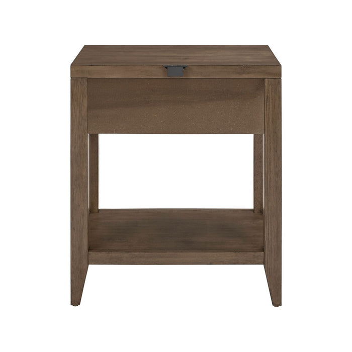 Shaker Lakes Open Nightstand w/ Charging Station - Plourde Furniture Co (Caribou, ME)