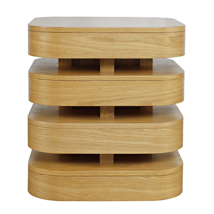 Brix Square End Table-Espresso