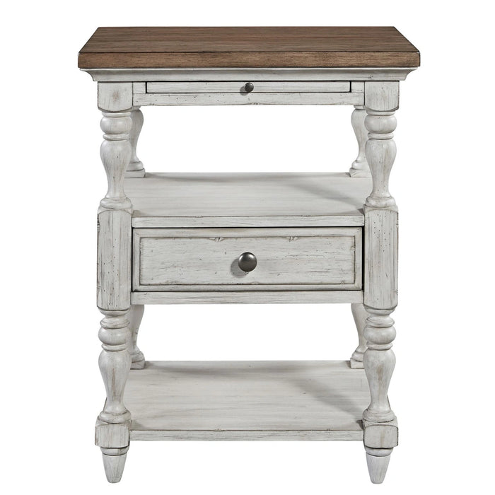 Farmhouse Reimagined Drawer Nightstand in Antique White image
