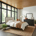 Century Modern Uph Platform Bed, Dresser & Mirror image