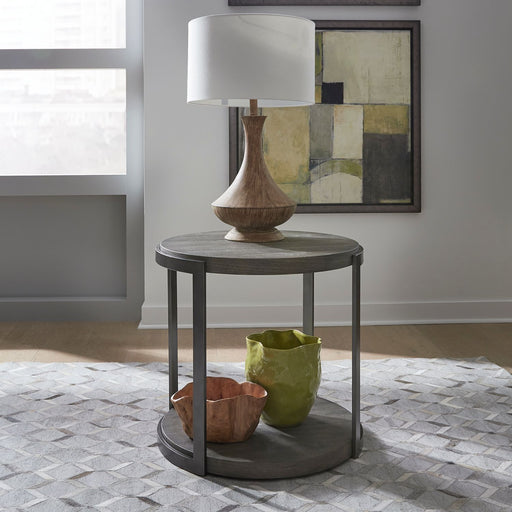 Liberty Furniture Modern View Round End Table in Gray image