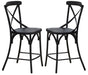Liberty Furniture Vintage Dining Series X-Back Counter Chair in Black (Set of 2) image